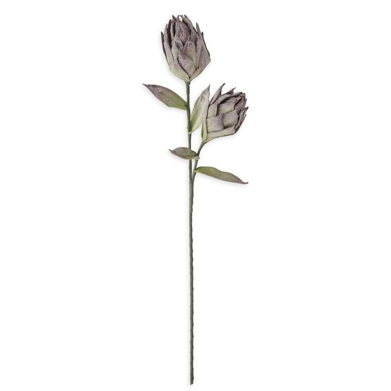 39 Inch Purple And Green Eva Two Bloom Stem