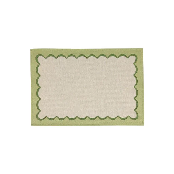 Vietri Tavalo Green Scalloped Placemats Set Of 4