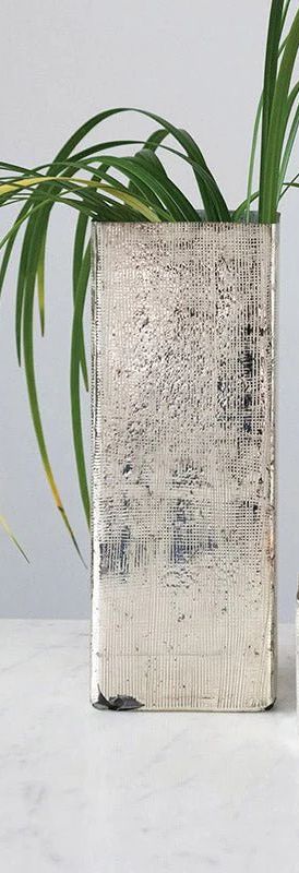 10.5 Inch Mercury Glass Vase