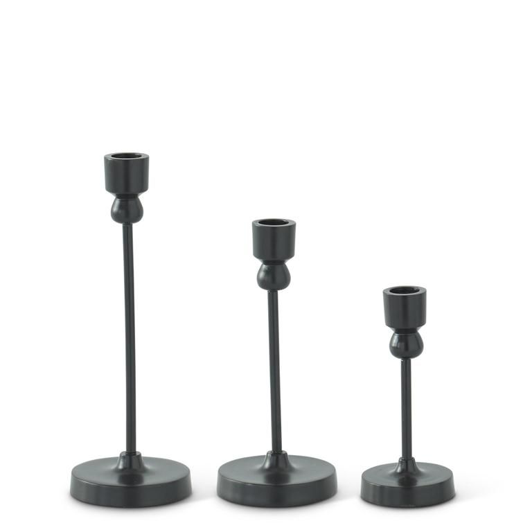 Black Metal Taper Candleholders
