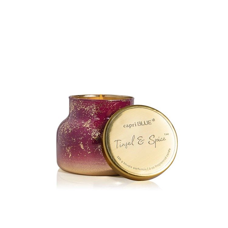 Capri Blue 8oz Glimmer Petite Candle Tinsel Spice