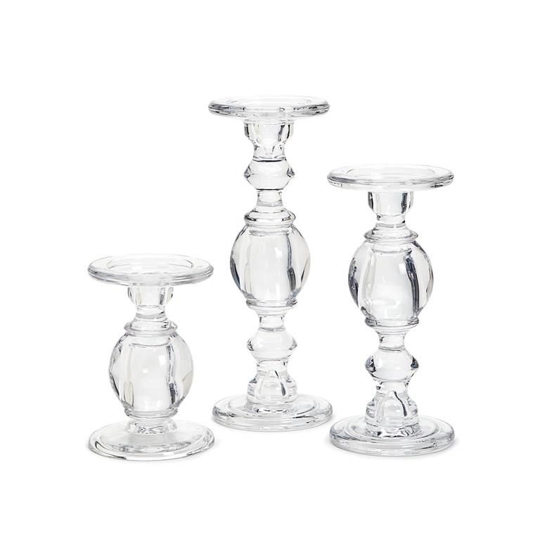 Glass Pedestal Candleholder