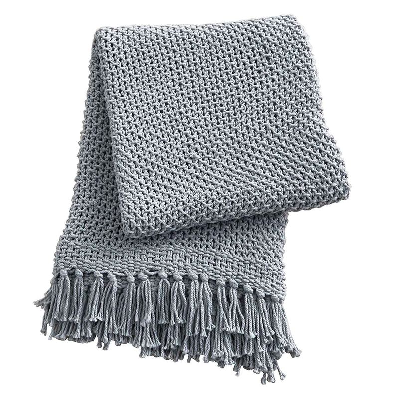60&quot; x 50&quot; Open Knit Throw Mist