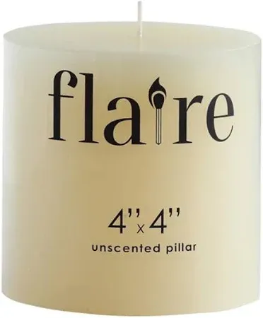 4x4 Ivory Pillar Candle