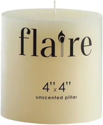 4x4 Ivory Pillar Candle