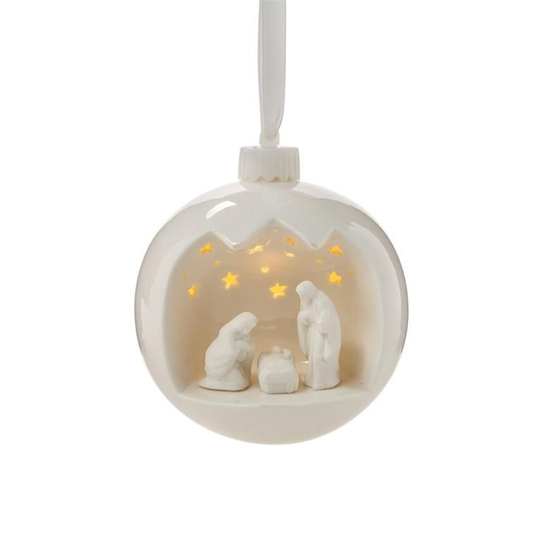Nativity Scene LED Ornament W/stand