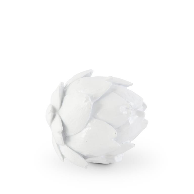 4&quot; Inch Glossy White Artichoke