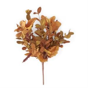 21 Inch Rust And Brown Leaves Bush