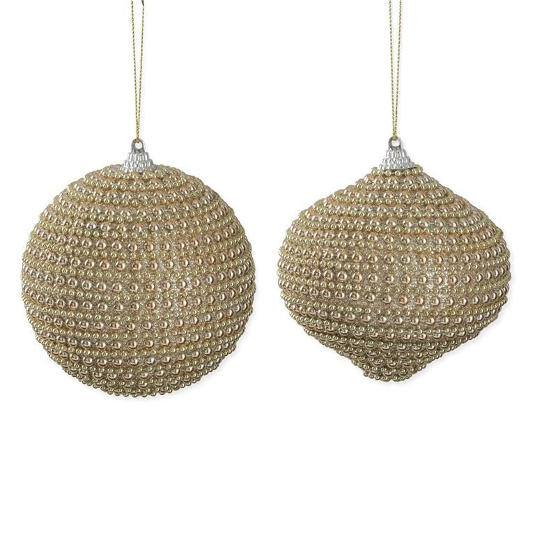 Assorted Gold Pearl Ornaments