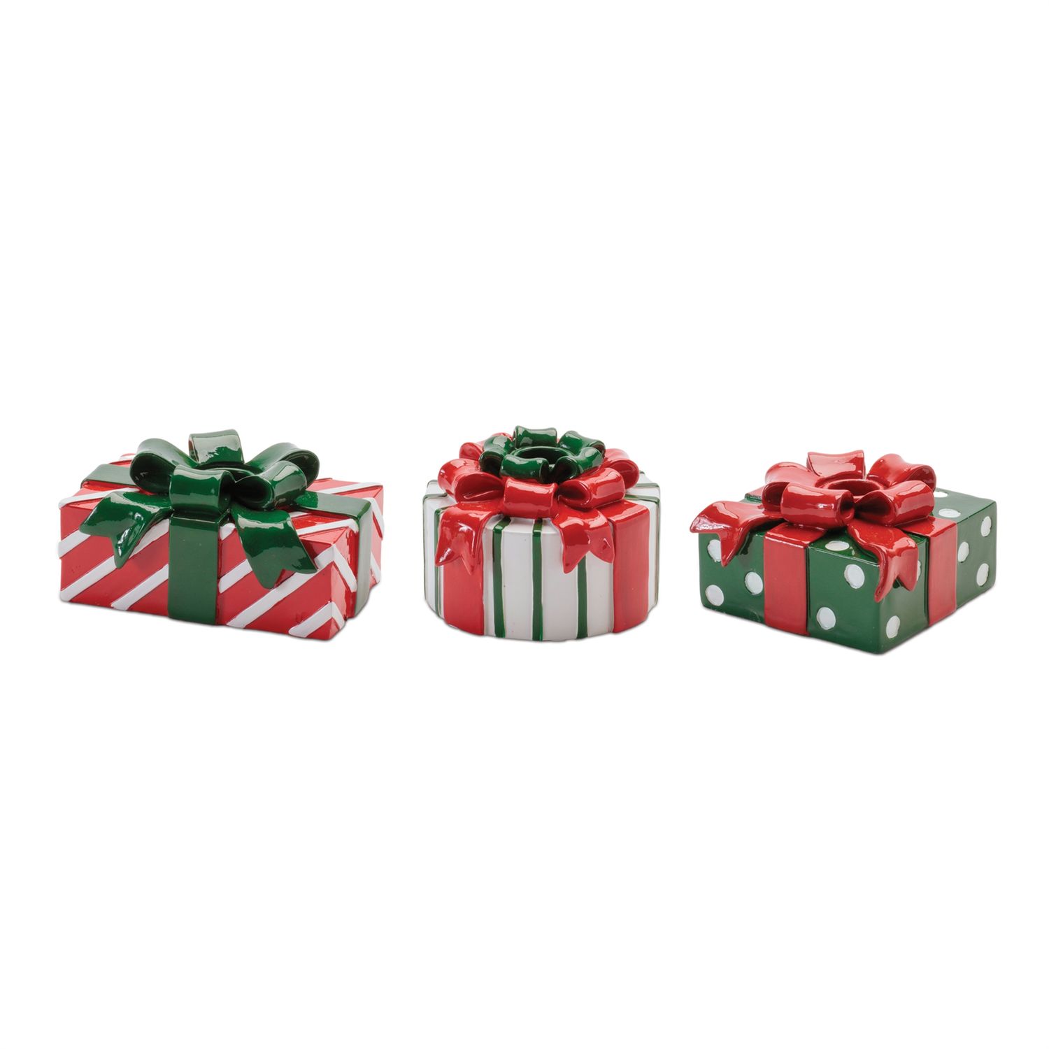 Red, White And Green Package Taper Holder