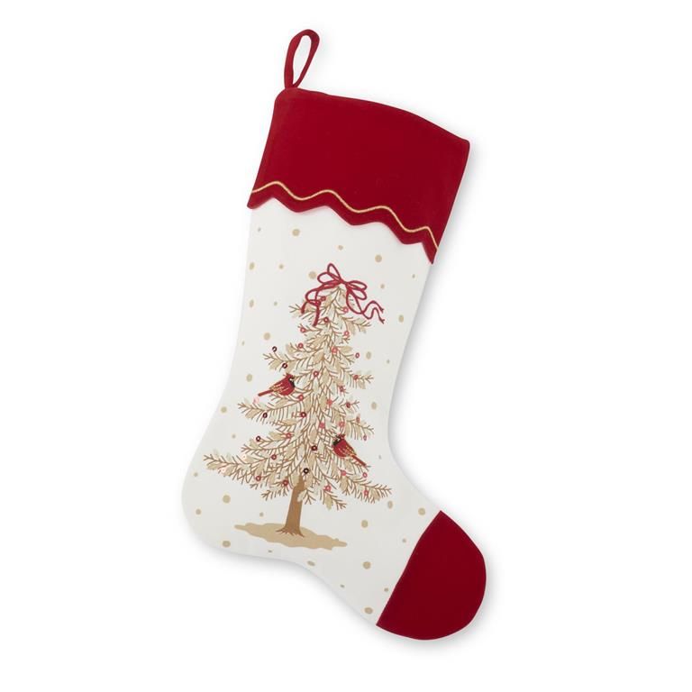 Cardinal And Tree Stocking