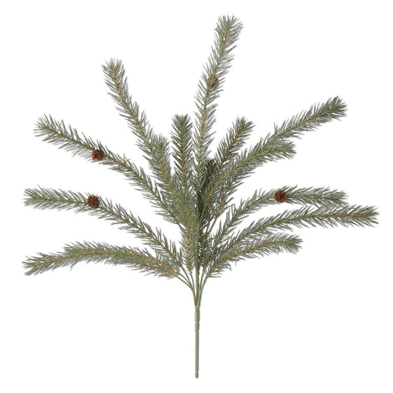 25 Inch Green Pine Bush With Small Pinecones