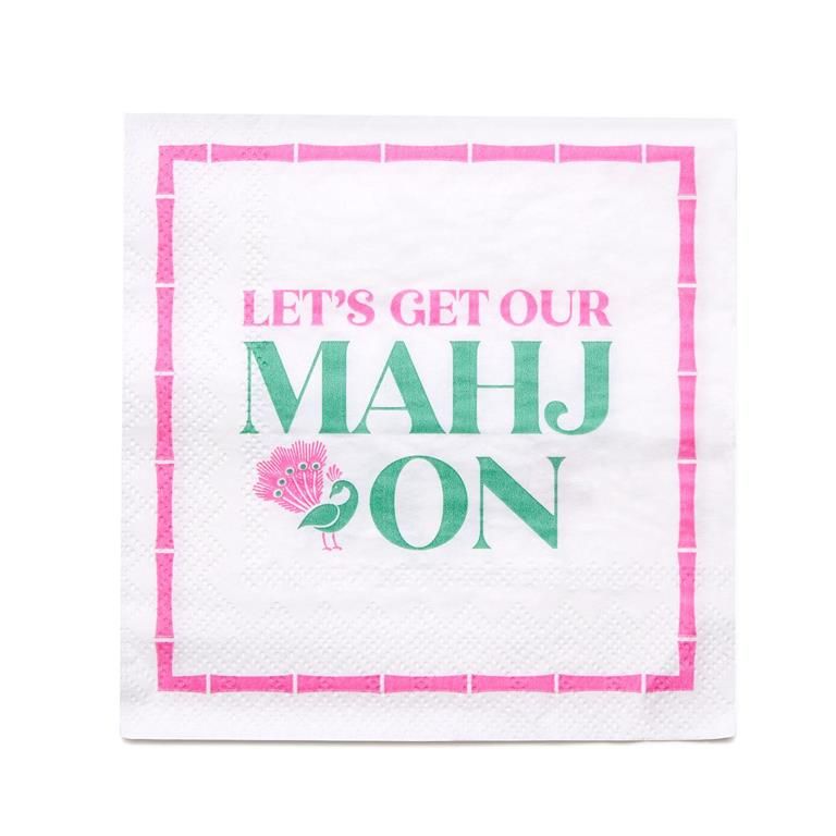 Let&#39;s Mahj On Cocktail Napkin
