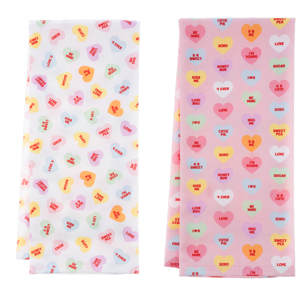 Candy Heart Tea Towel