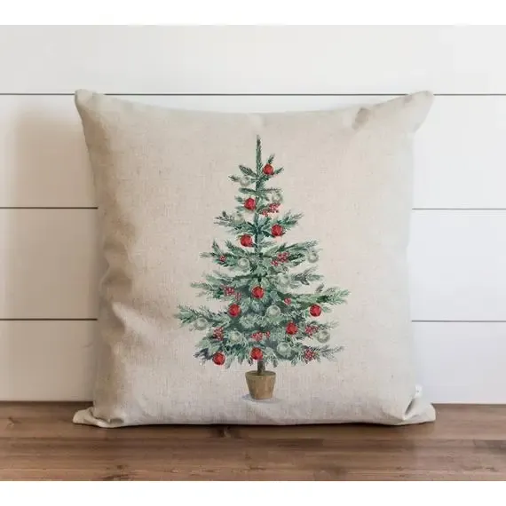 Christmas Tree Pillow With Insert