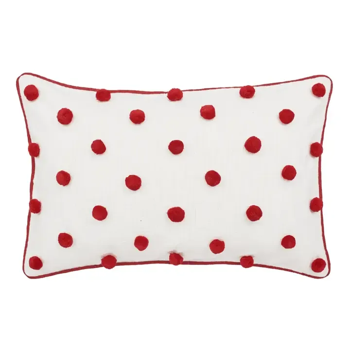 Ruby Dot Lumbar Pillow