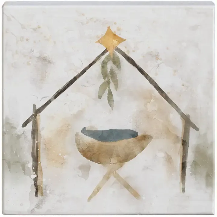 Watercolor Manger Block