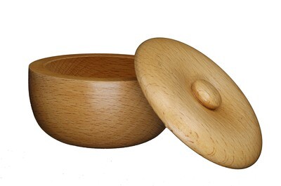 LIGHT WOOD COVERED SHAVE BOWL #400