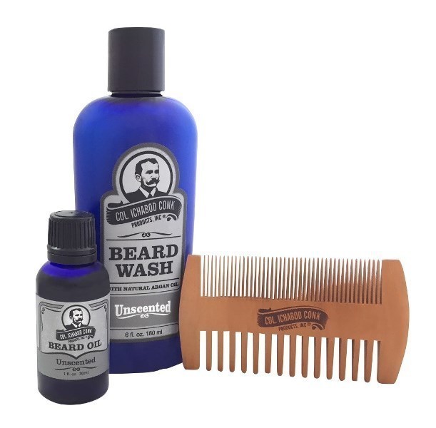 COL CONK UNSCENTED BEARD KIT - with 2 sided comb #4054