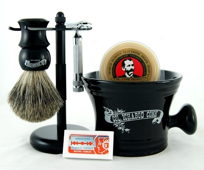 DE SHAVE SET 6PC. with HD Safety Razor #295