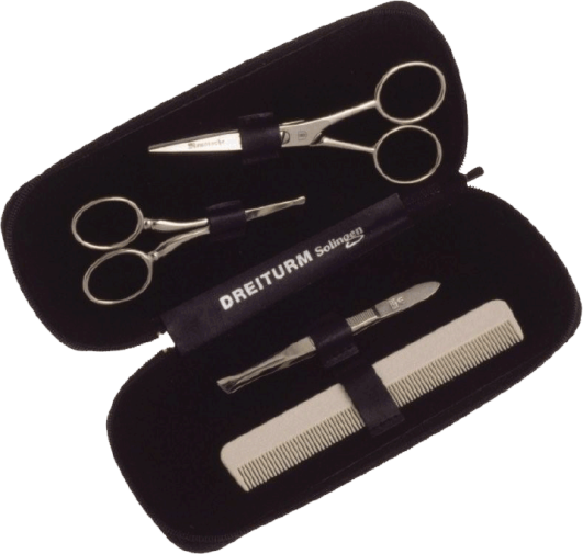 MEN&#39;S GROOMING SET in LEATHER CASE  #218