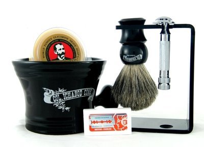 DE SHAVE SET 6PC. with Blk Multi Function Stand #297