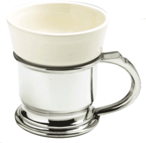 SHAVING MUG WITH PEWTER CADDY  #127