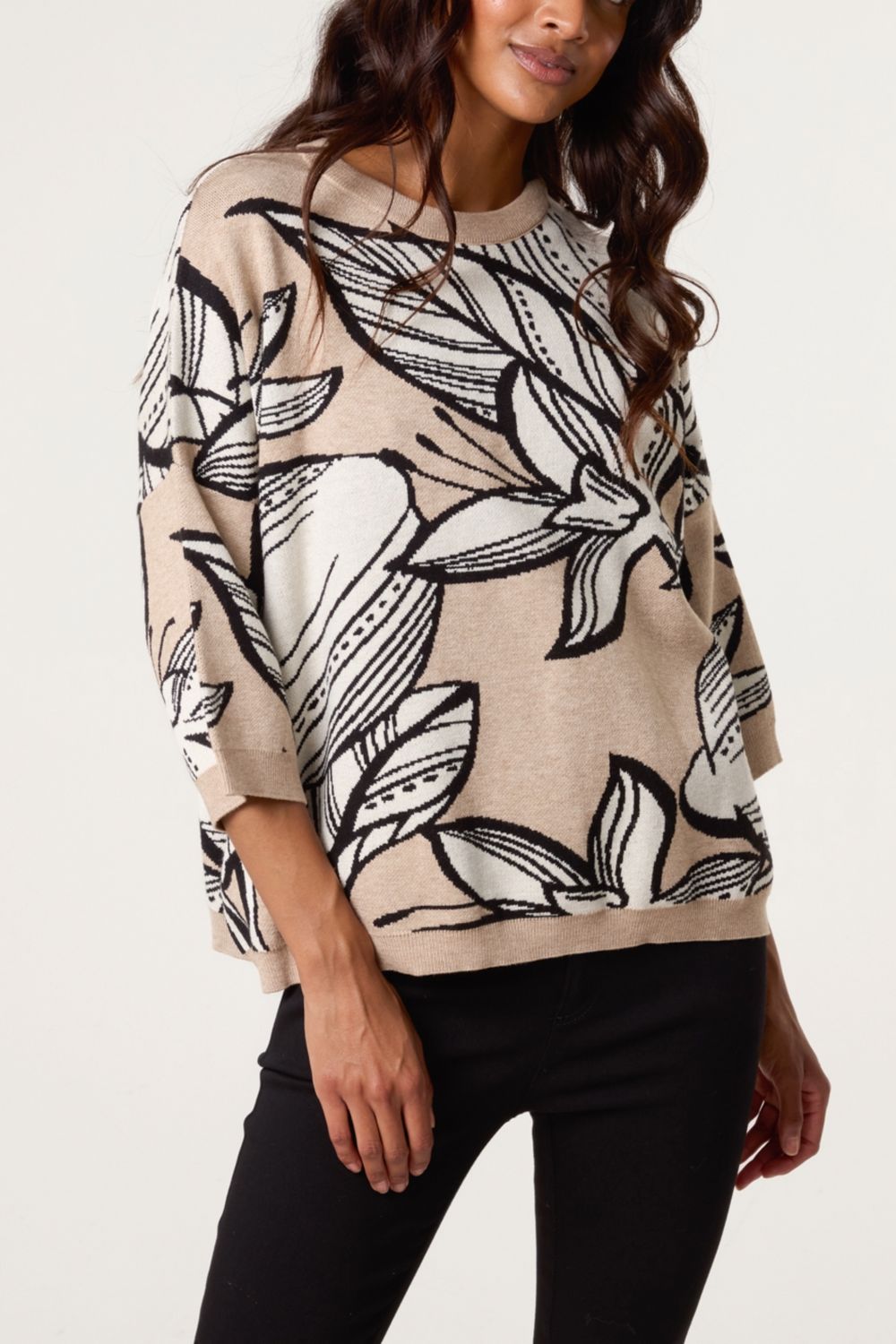 Floral Abstract Jumper