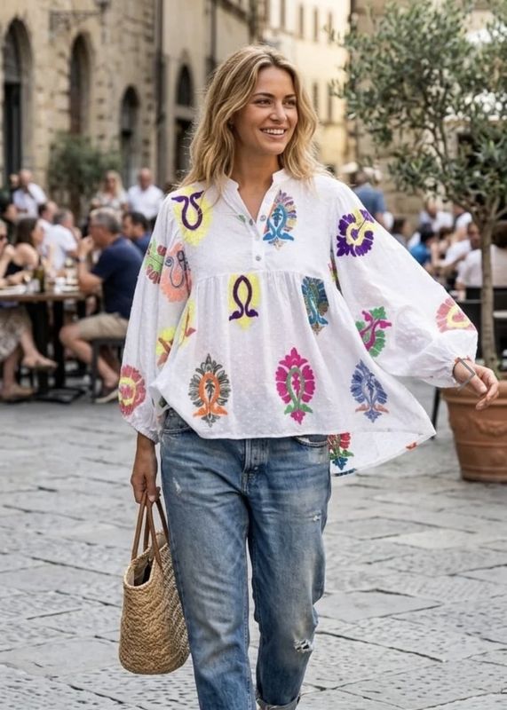 Maribel Embroidered Blouse