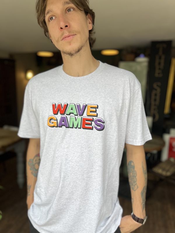 WAVE GAMES TEE SMALL BLOCKS WHITE HEATHER