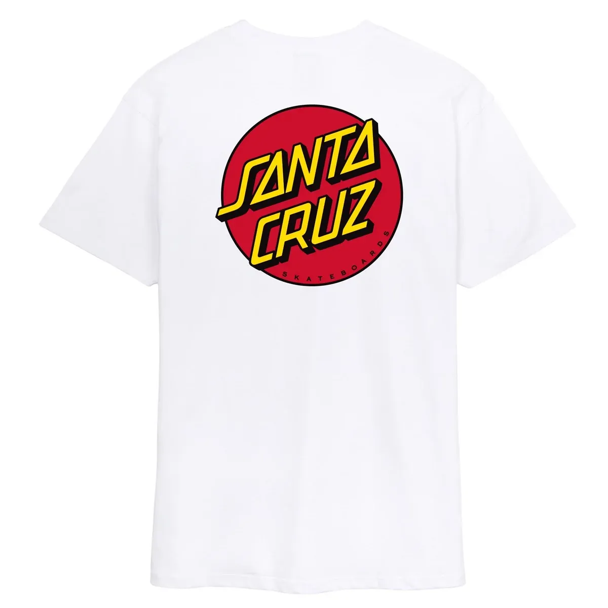 SANTA CRUZ TEE CLASSIC DOT CHEST WHITE