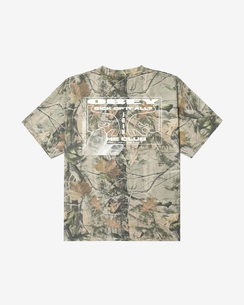 OBEY TEE CLUB IN LEAF CAMO