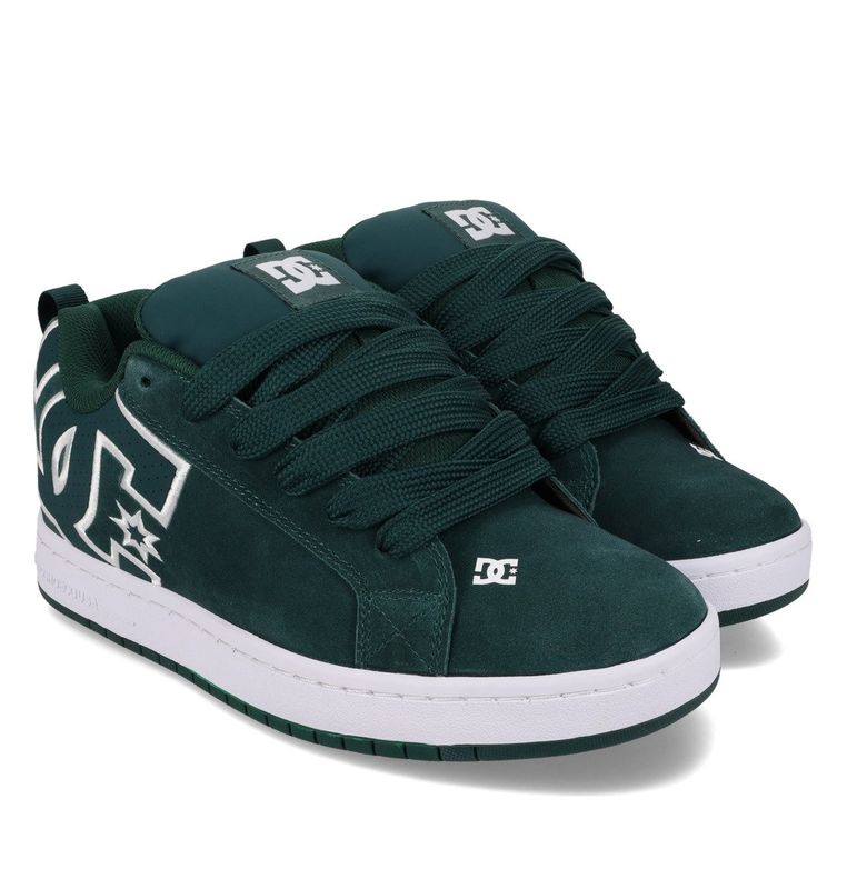DC COURT GRAFFIK SE DARK GREEN/WHITE