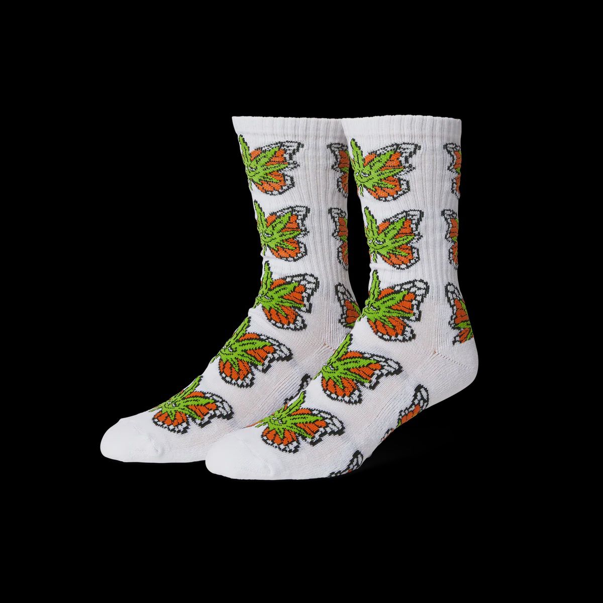 HUF SOCK GREEN BUDDERFLY