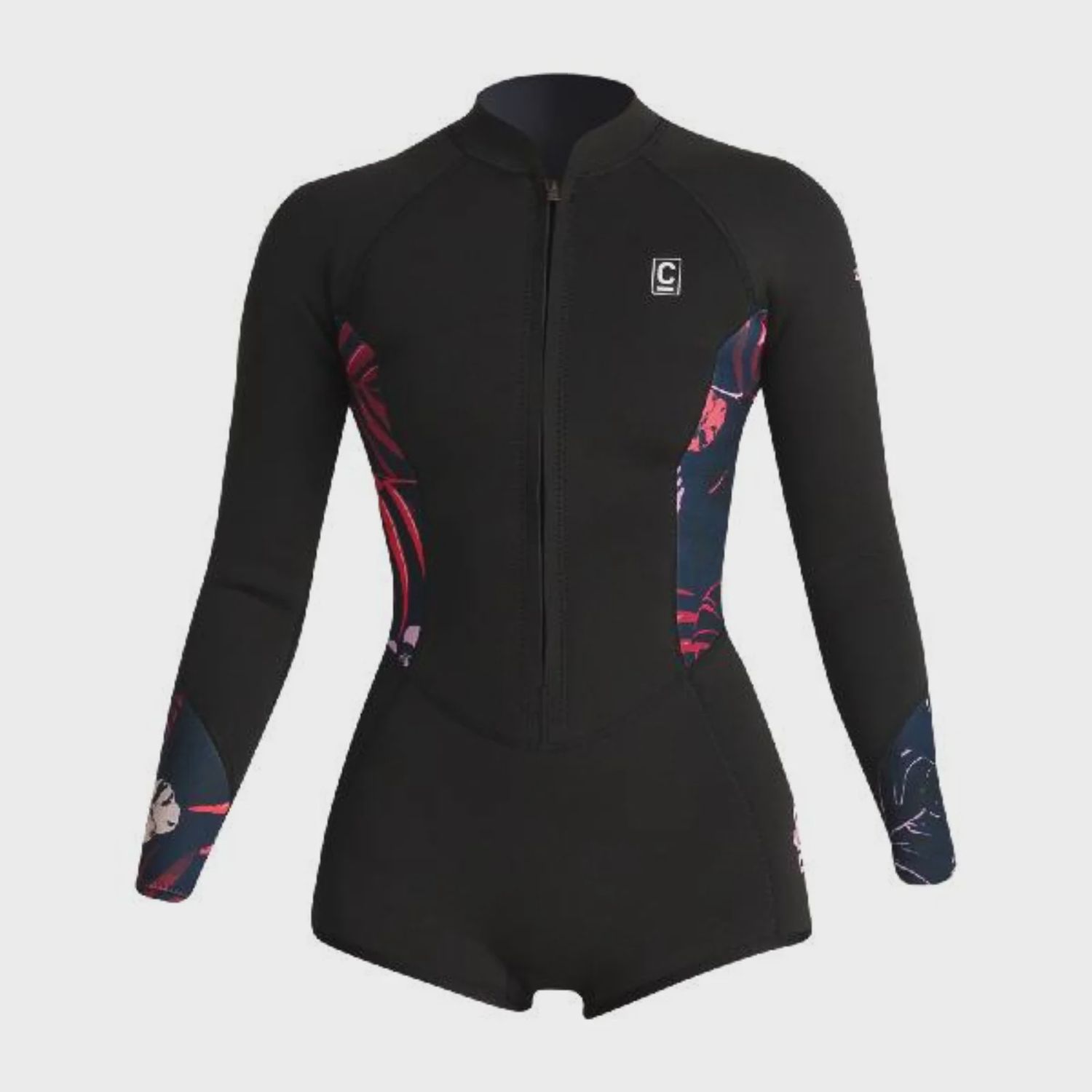CSKINS WOMENS WETSUIT NUWAVE SOLACE LITE 2:2 SHORTI BLACK/TROPICAL