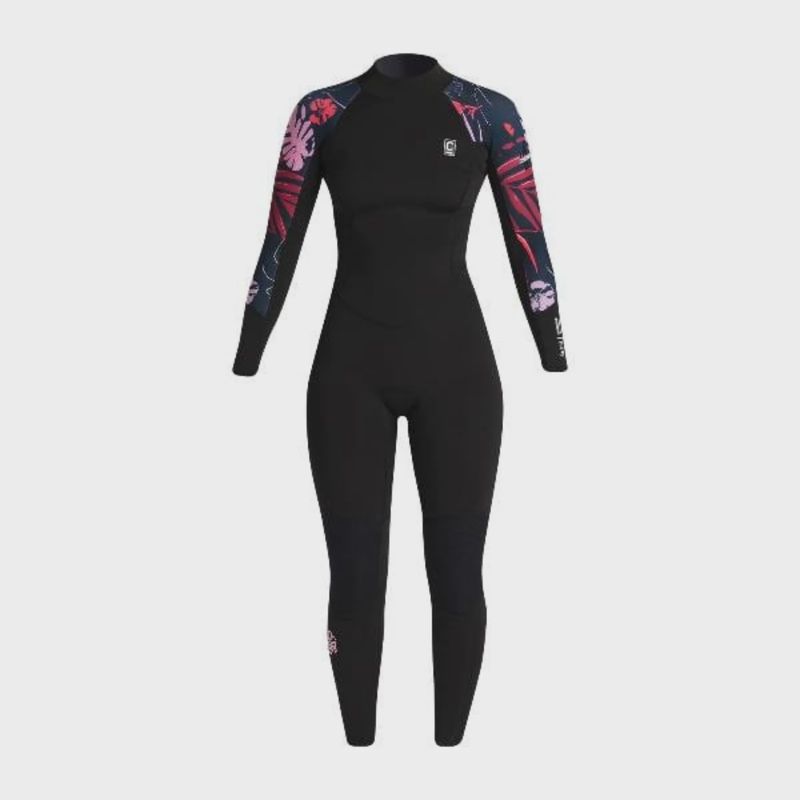 CSKINS WOMENS WETSUIT NUWAVE SOLACE 3:2 STEAMER BLACK/TROPICAL