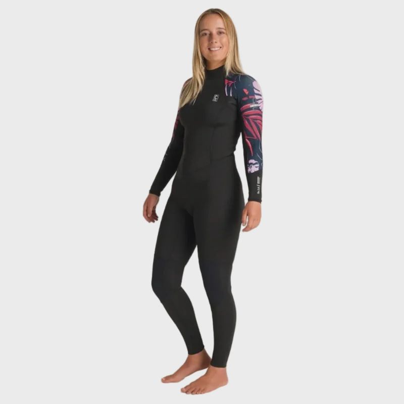 CSKINS WOMENS WETSUIT NUWAVE SOLACE 3:2 STEAMER BLACK/TROPICAL