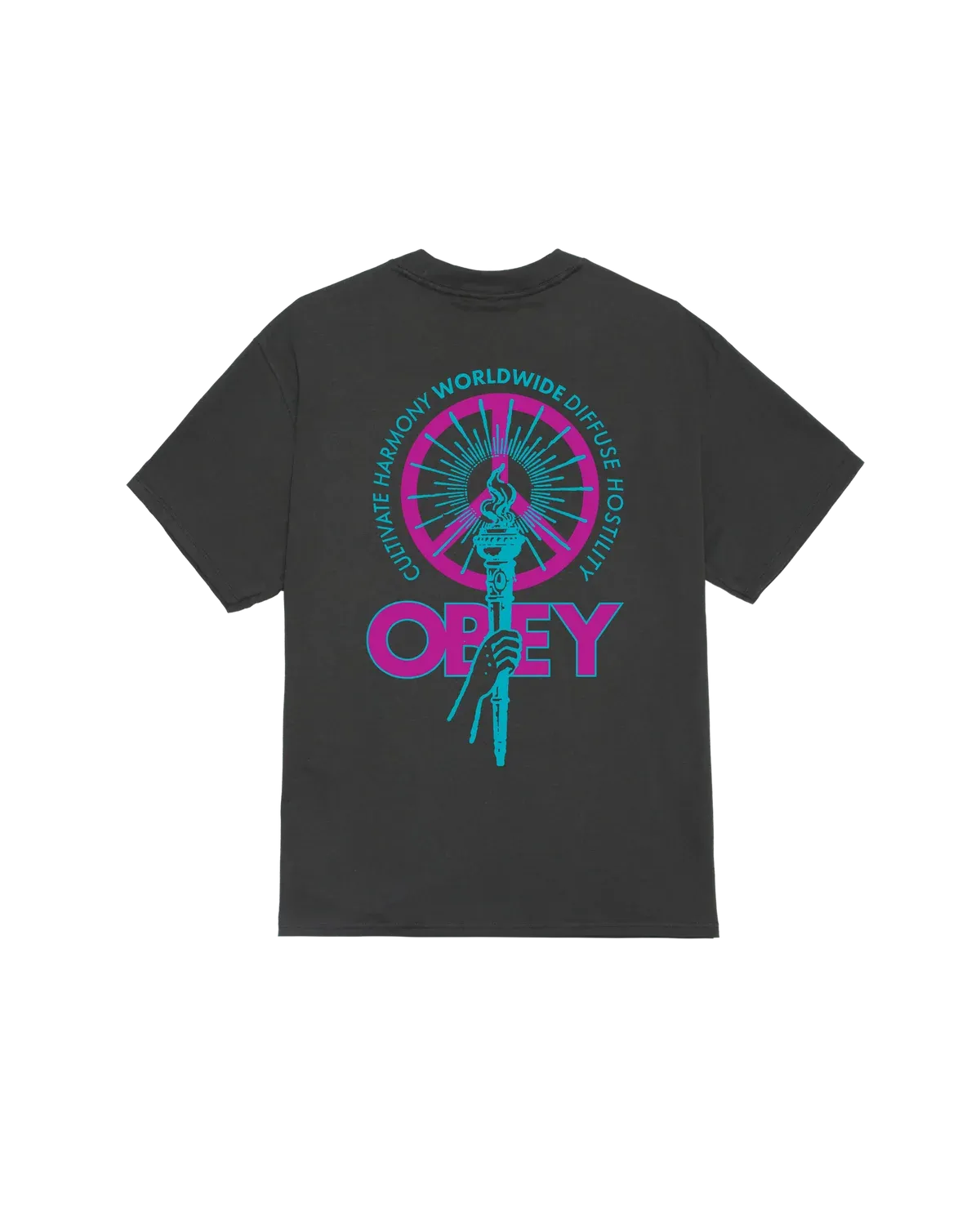 OBEY TEE DIFFUSE HOSTILITY WHITE