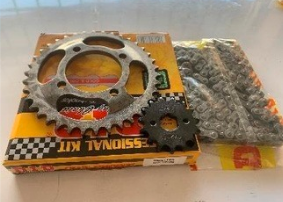 SPROCKET + CADENA (COMPLETO) D.I.D THAILAND CGL-125 (38T/15T, 428H-124L)
