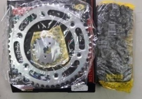 SPROCKET + CADENA (COMPLETO) NOBORU BROSS 150 (50T/17T, 428H-136L)