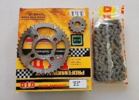SPROCKET + CADENA (COMPLETO) D.I.D THAILAND INVICTA150 CBF150 (43T/15T 428H-134L)