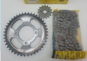 SPROCKET + CADENA (COMPLETO) NOBORU CGL-125 (43T/15T, 428H-124L)