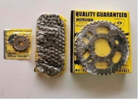 SPROCKET + CADENA (COMPLETO) NOBORU BOXER “S”, CALIBER115 (42T,14T, 428H-124L)