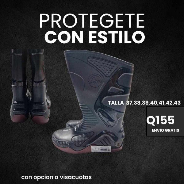 botas para motorista diferente talla