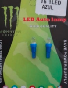 ACCESORIOS AZUL, BLANCO, ROJO, VERDE T5-1LED