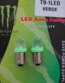 ACCESORIOS AZUL, BLANCO, ROJO, VERDE T9-1LED (1PICO)