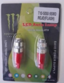 ACCESORIOS VERDE T10-5050-9LED, FLASH