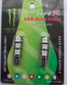 ACCESORIOS VERDE T10-5050-6LED
