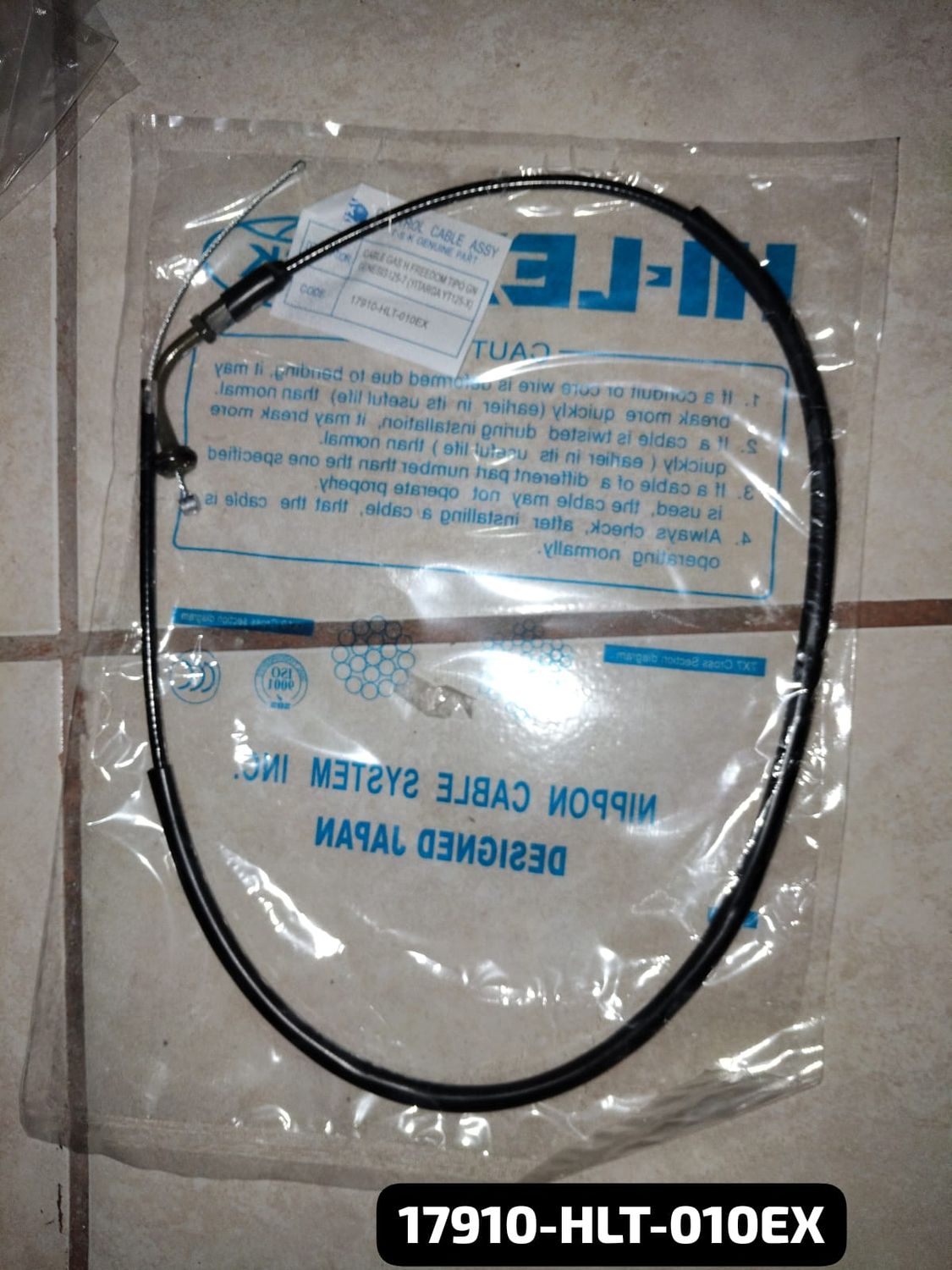 CABLE GAS H FREEDOM TIPO GN GENESIS125-7