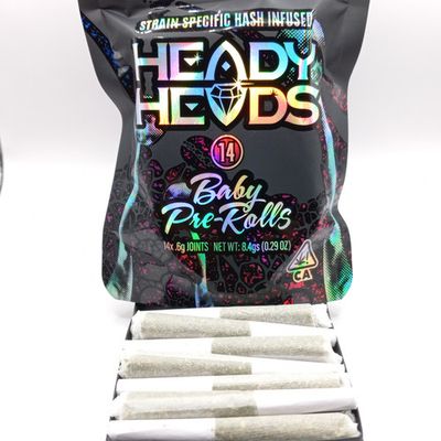 7g Heady Heads Hash 14 Infused Prerolls
